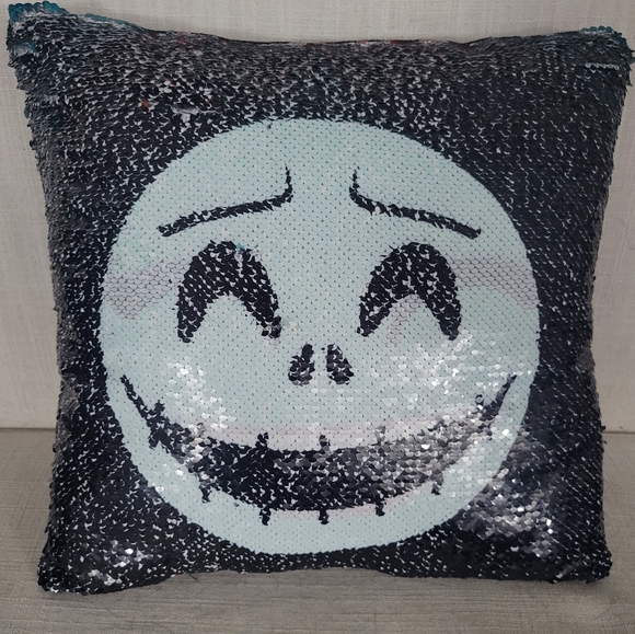 Disney The Nightmare Before Christmas • Sequin Flip • Jack & Sally Throw Pillow - Picture 2 of 2